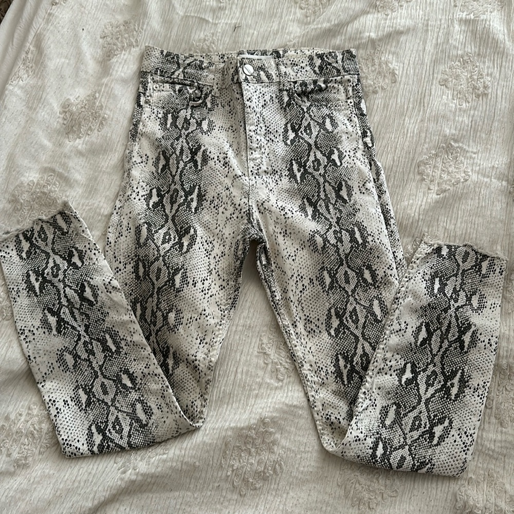 Zara snake skinny jeans